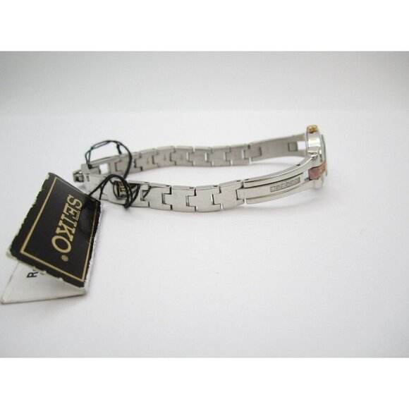 Women Seiko Hardlex Crystals Quartz 16 Diamond Analog Oval Watch (F955)MRSP $395 - Picture 9 of 11